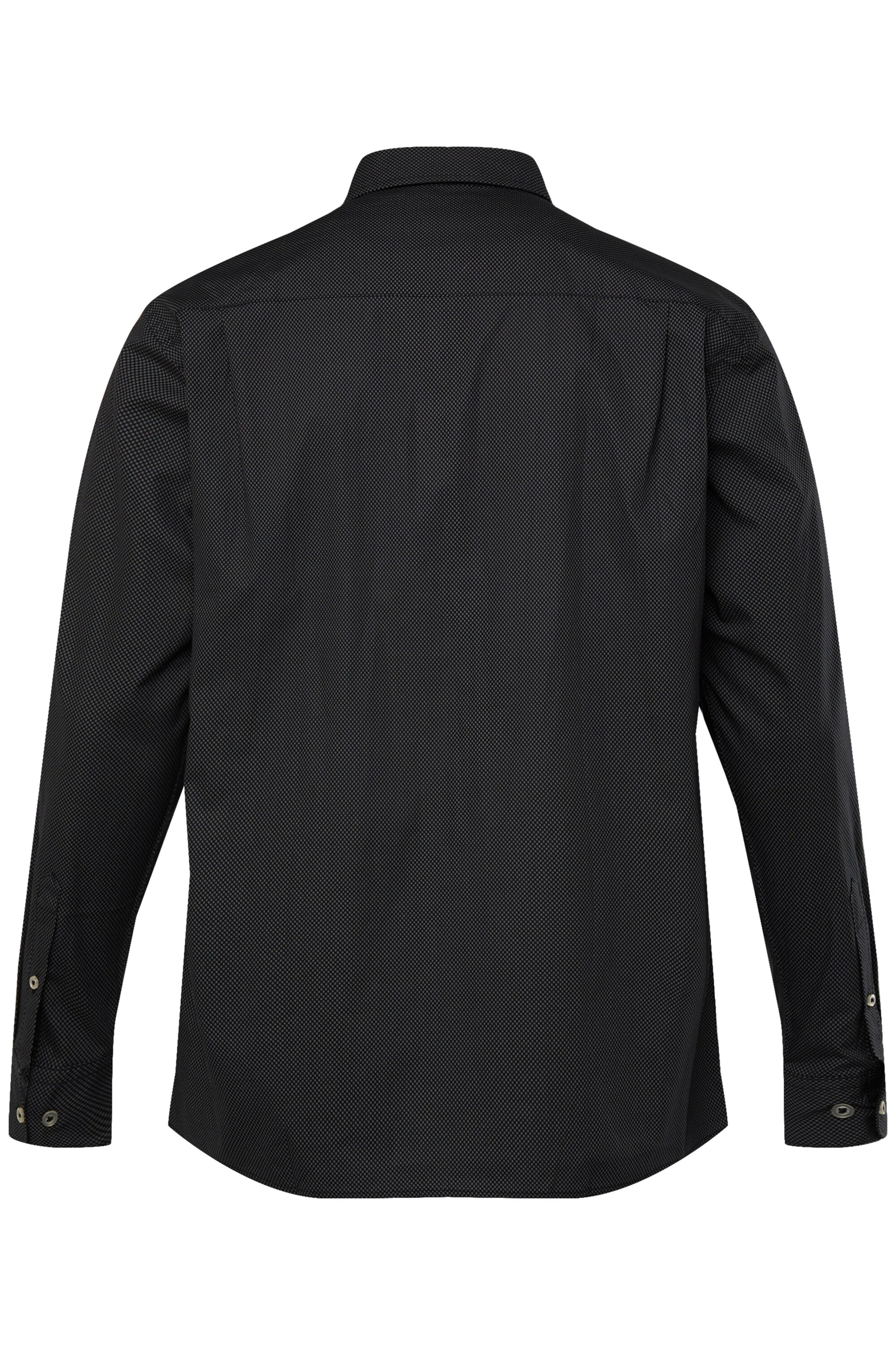 Boston Park Regular fit Button Up Shirt in Black