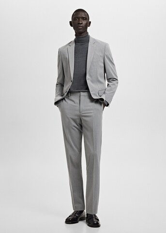 MANGO MAN Slim fit Pleated Pants 'Paris' in Grey