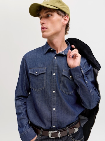 JACK & JONES Regular fit Skjorta 'JJESHERIDAN' i blå