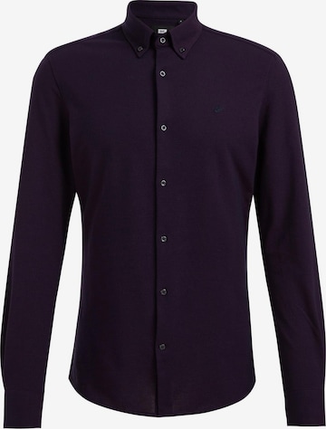 WE Fashion Button Up Shirt in Purple: front