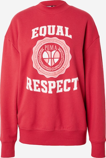 PUMA Sportief sweatshirt 'Game Love' in de kleur Rood / Wit, Productweergave