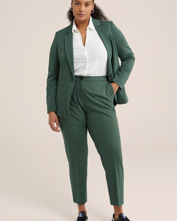 Coupe slim Pantalon à plis WE Fashion en vert