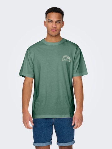 Only & Sons Shirt 'KYLAN' in Groen: voorkant
