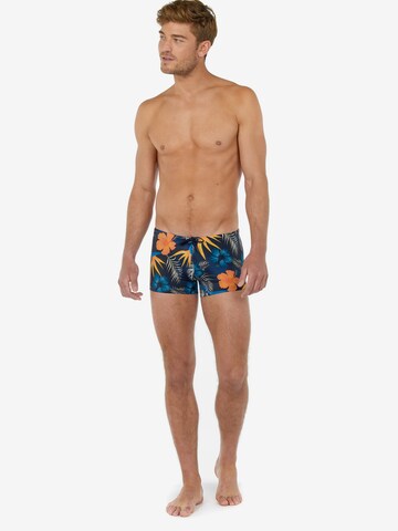 HOM Swim Shorts ' Tiki ' in Blau