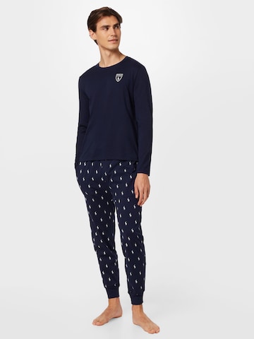 Polo Ralph Lauren Pyjama lang in Blauw: voorkant