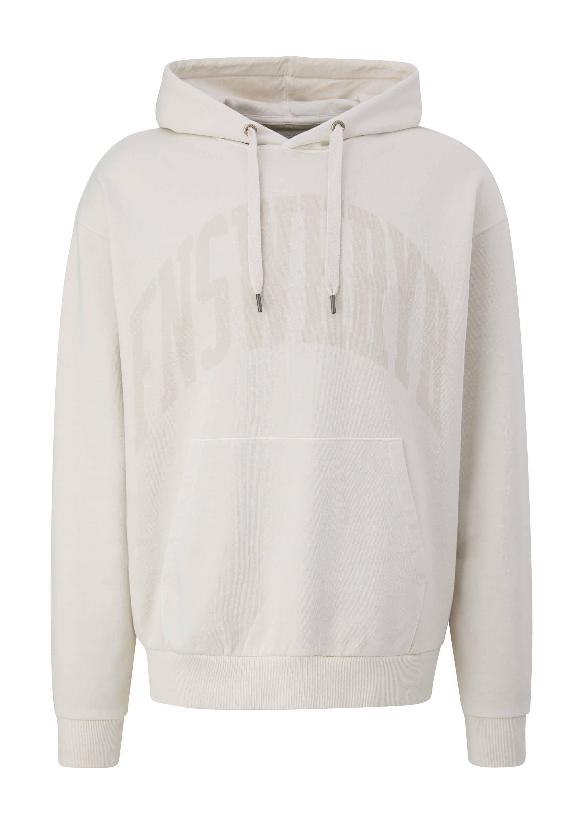 Sweat-shirt QS en beige : devant