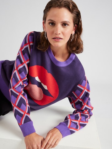 Blutsgeschwister Sweater 'Cosy Storyteller' in Purple