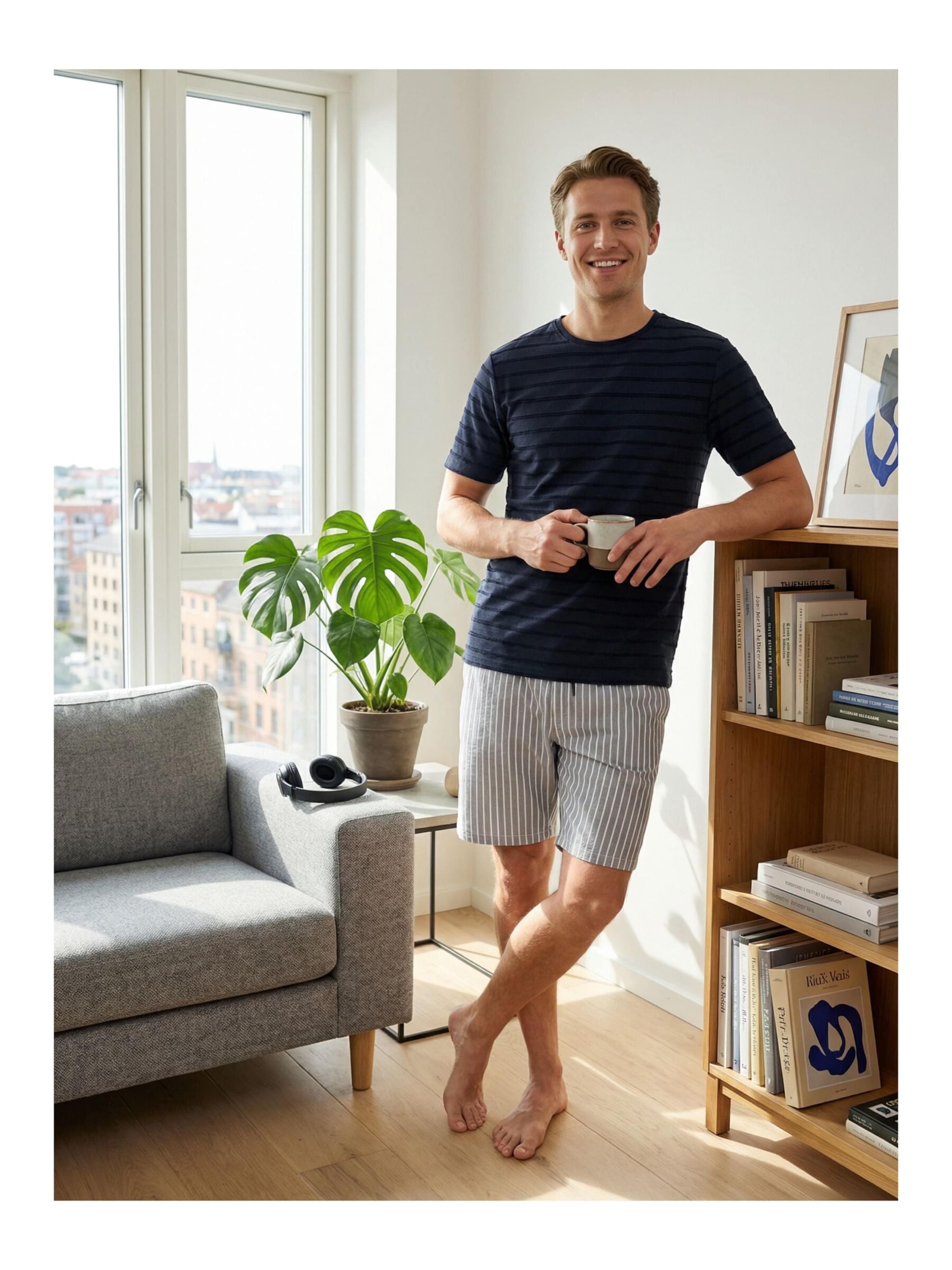 Phil & Co. Berlin Pyjama kurz 'Fashionable'‌‌ in Mischfarben