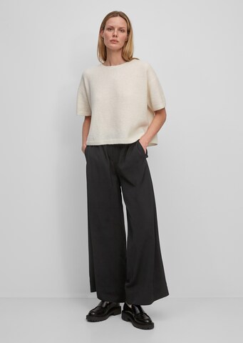 Marc O'Polo Wide Leg Hose in Schwarz