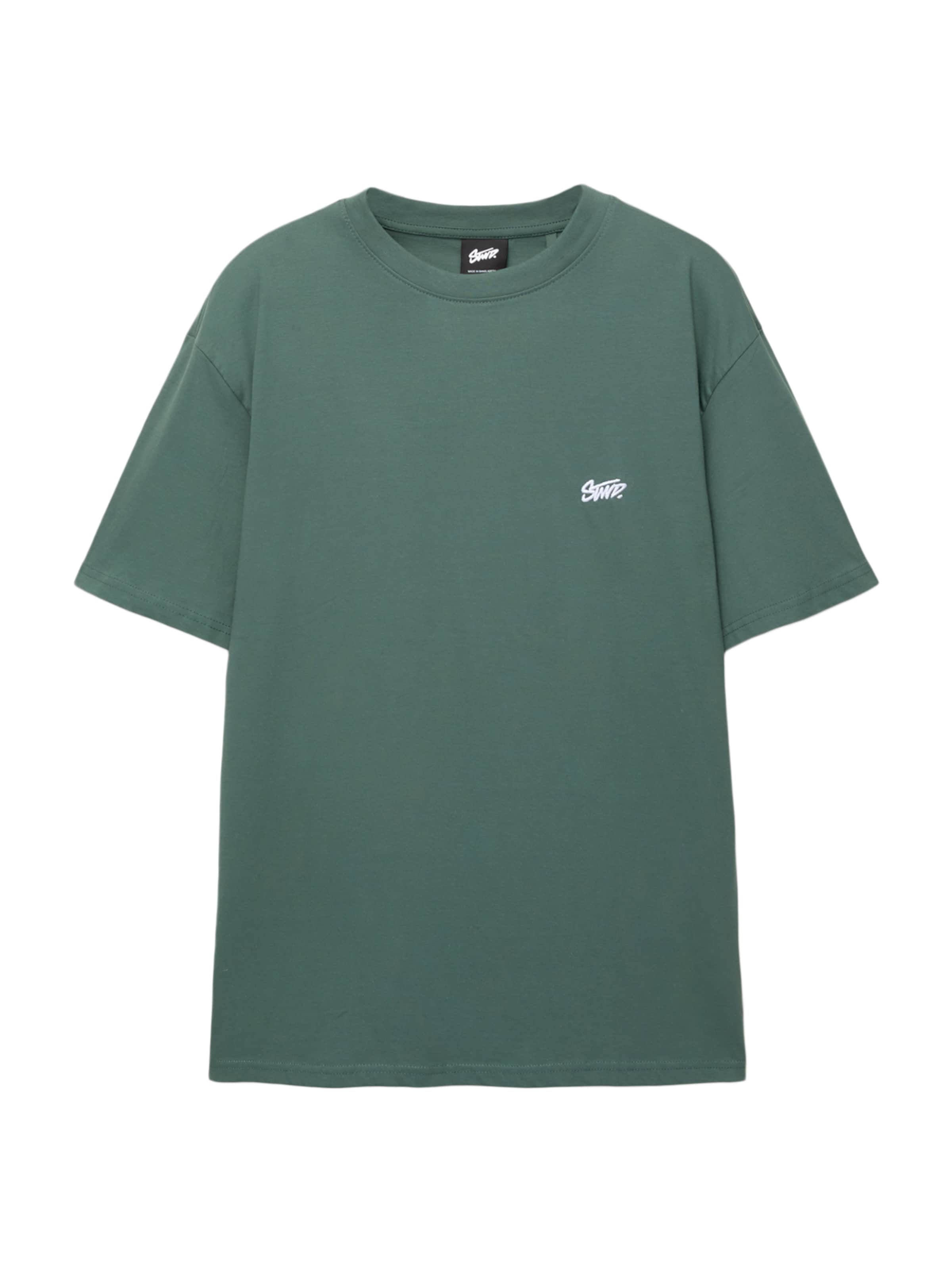 Pull&Bear Tričko 'STWD' - Zelená: predná strana