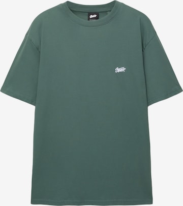 Pull&Bear Comfort fit Shirt 'STWD' in Green: front
