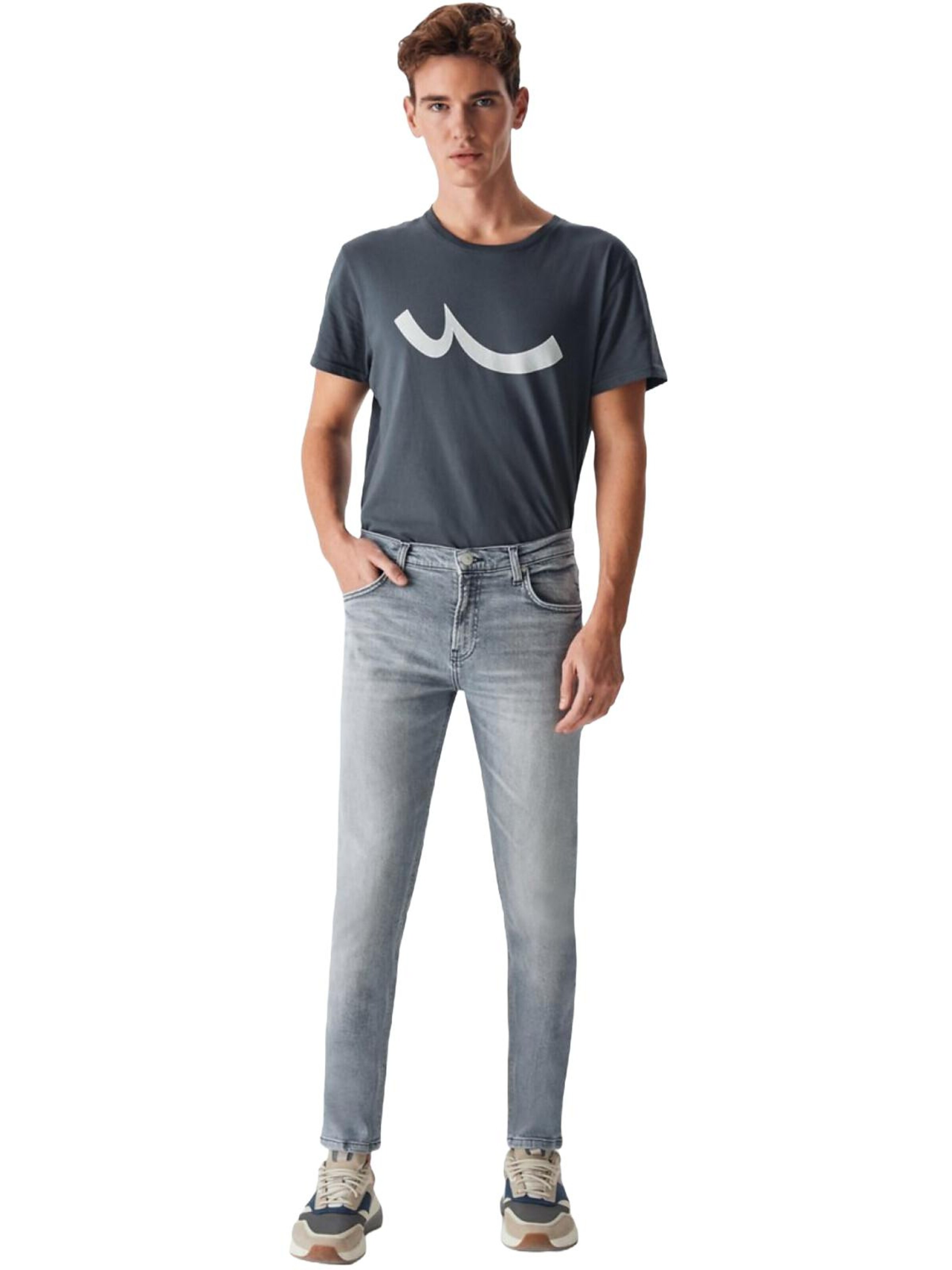 LTB Jeans - Skinny Vaquero 'LTB Jeans Herren Smarty Skinny Leg Mid Waist Jeanshose' en gris