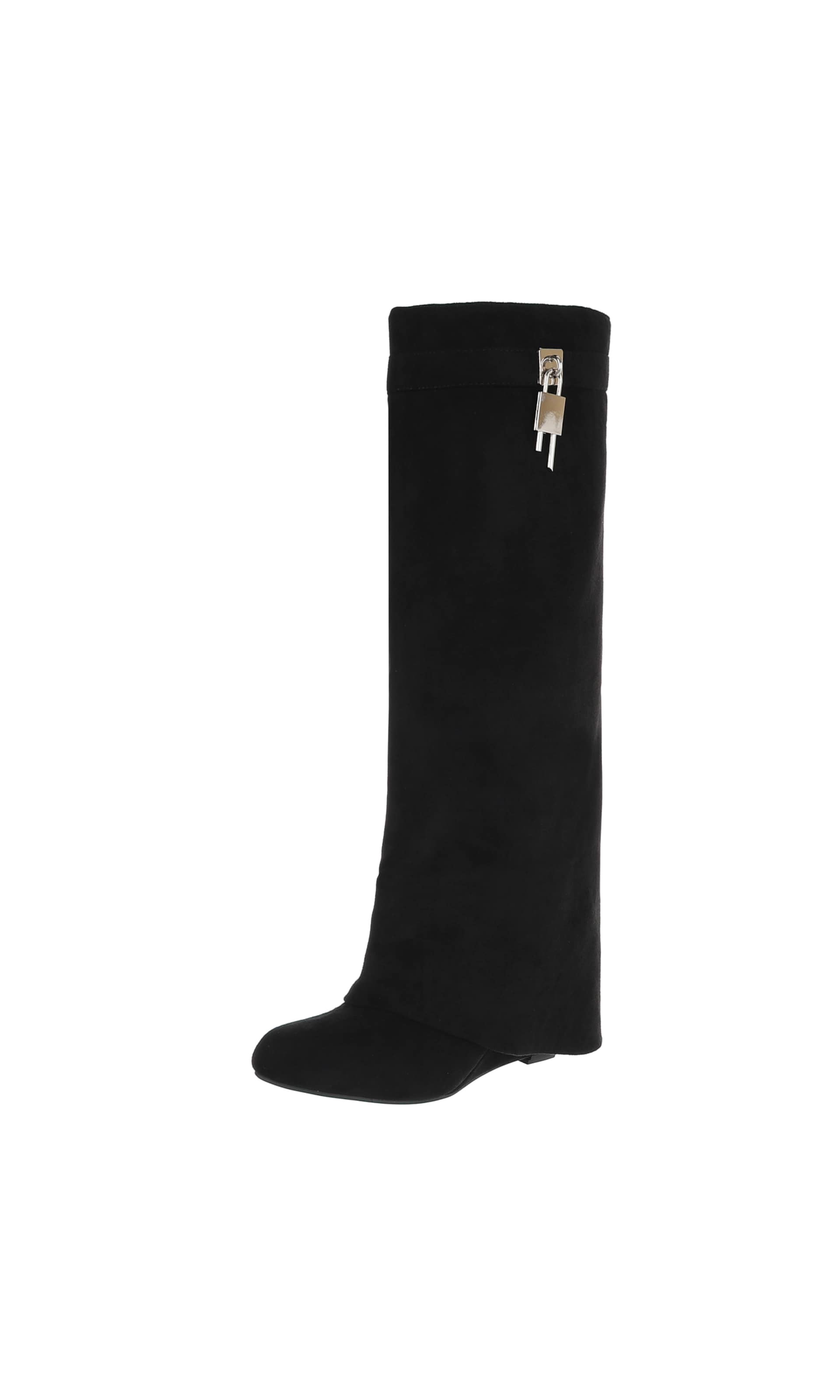 Ital-Design Stiefel in Schwarz: Vorderseite