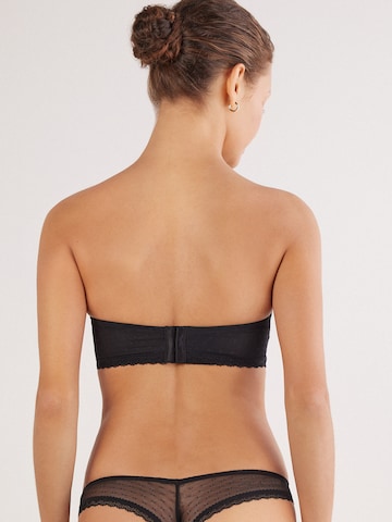 INTIMISSIMI Bandeau Bra 'ABOUT FLOWERS' in Black
