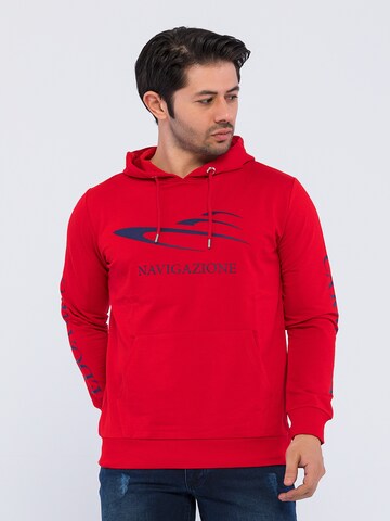 Edoardo Caravella Sweatshirt 'Abram' in Red: front