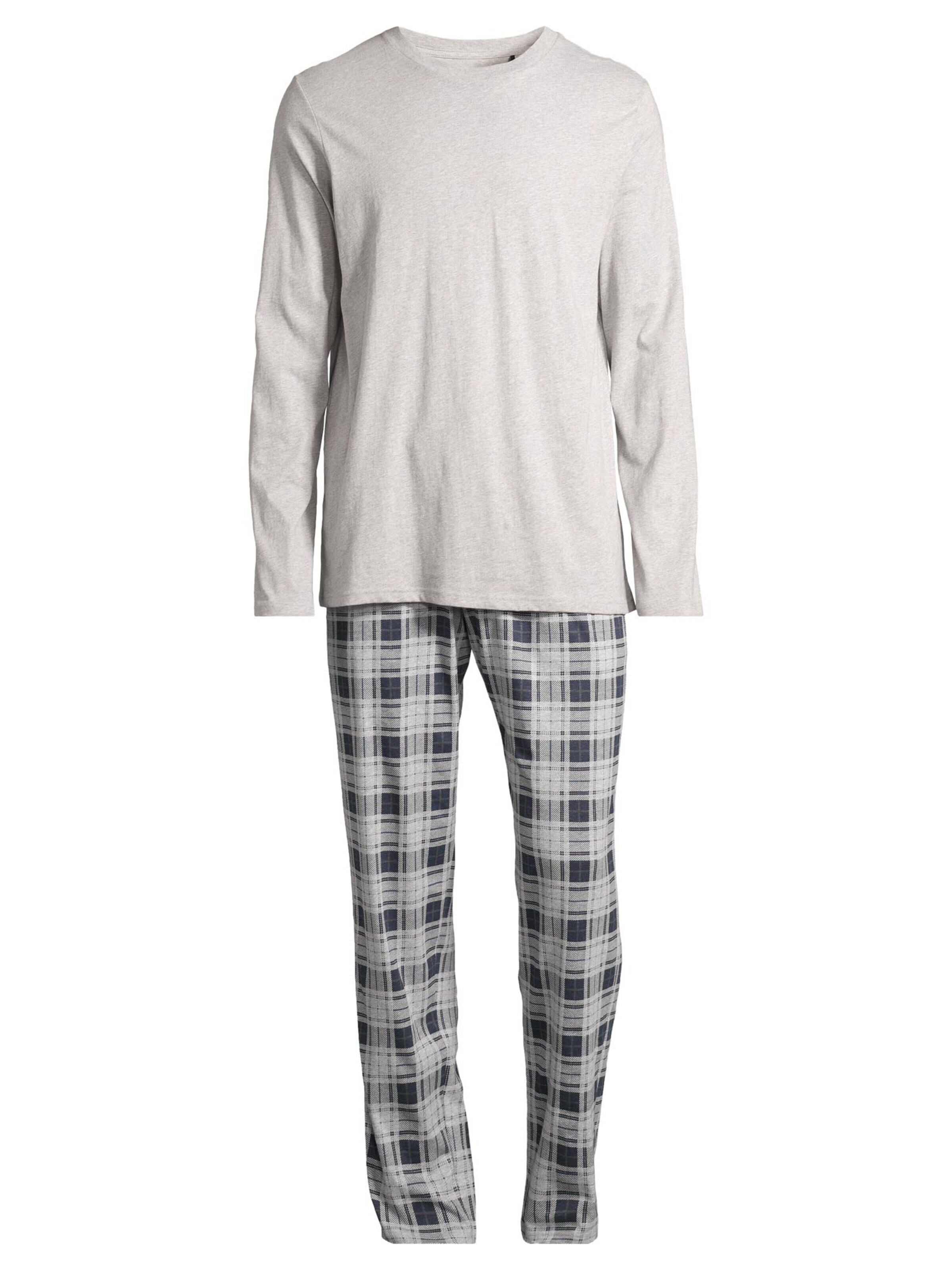 SCHIESSER Pajamas long 'Night & Home' in Grey: front