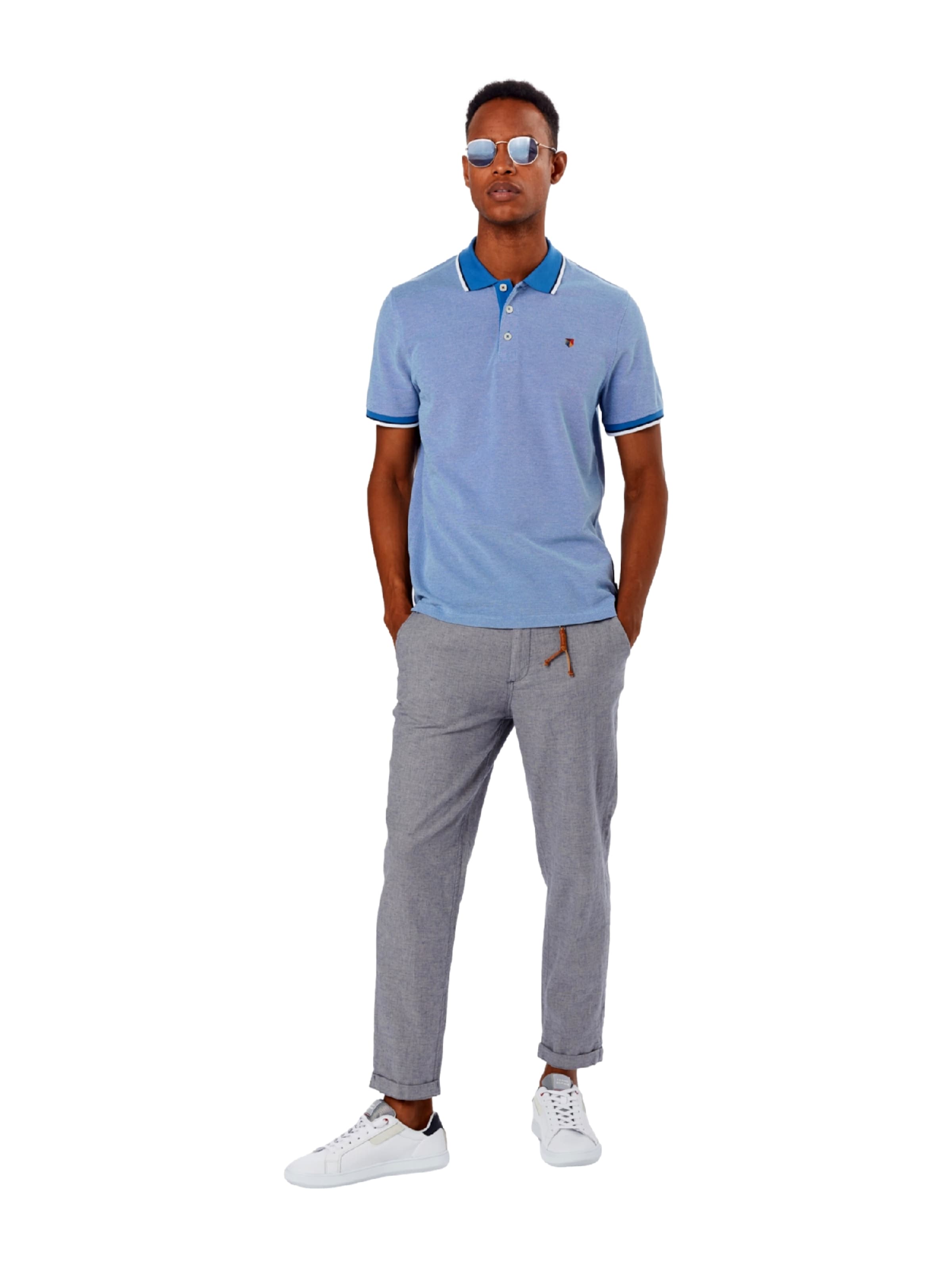 JACK & JONES Regular Fit Poloshirt 'Win' in Blau