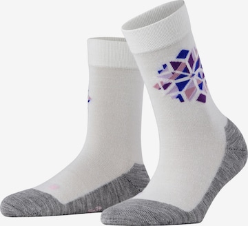 FALKE Socks 'Active Icy Snowstar' in White: front
