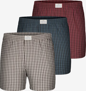 Lakeford & Sons Boxer shorts ' 3-Pack 'Karos' ' in Blue: front