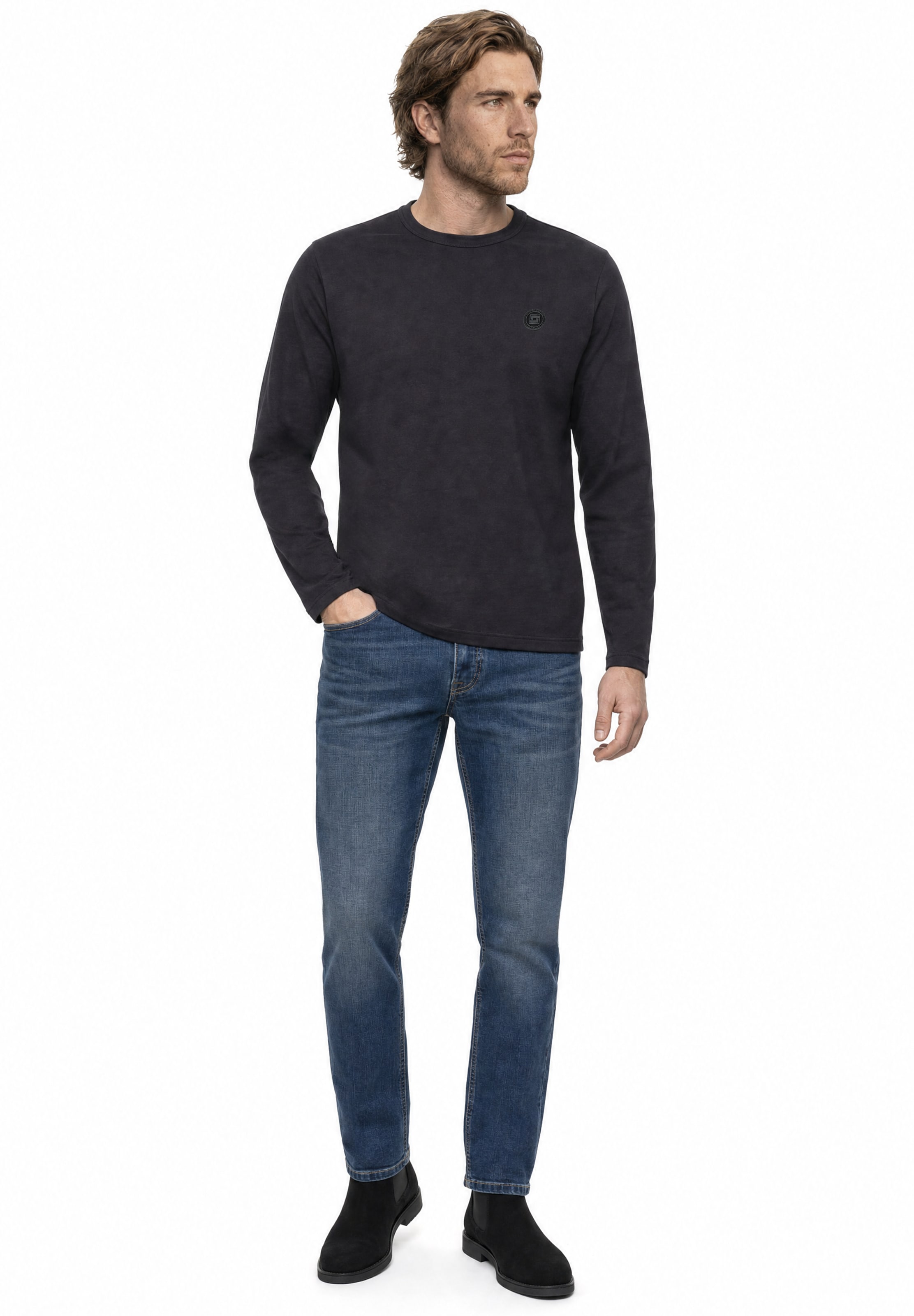 Street One MEN Shirt in Schwarz