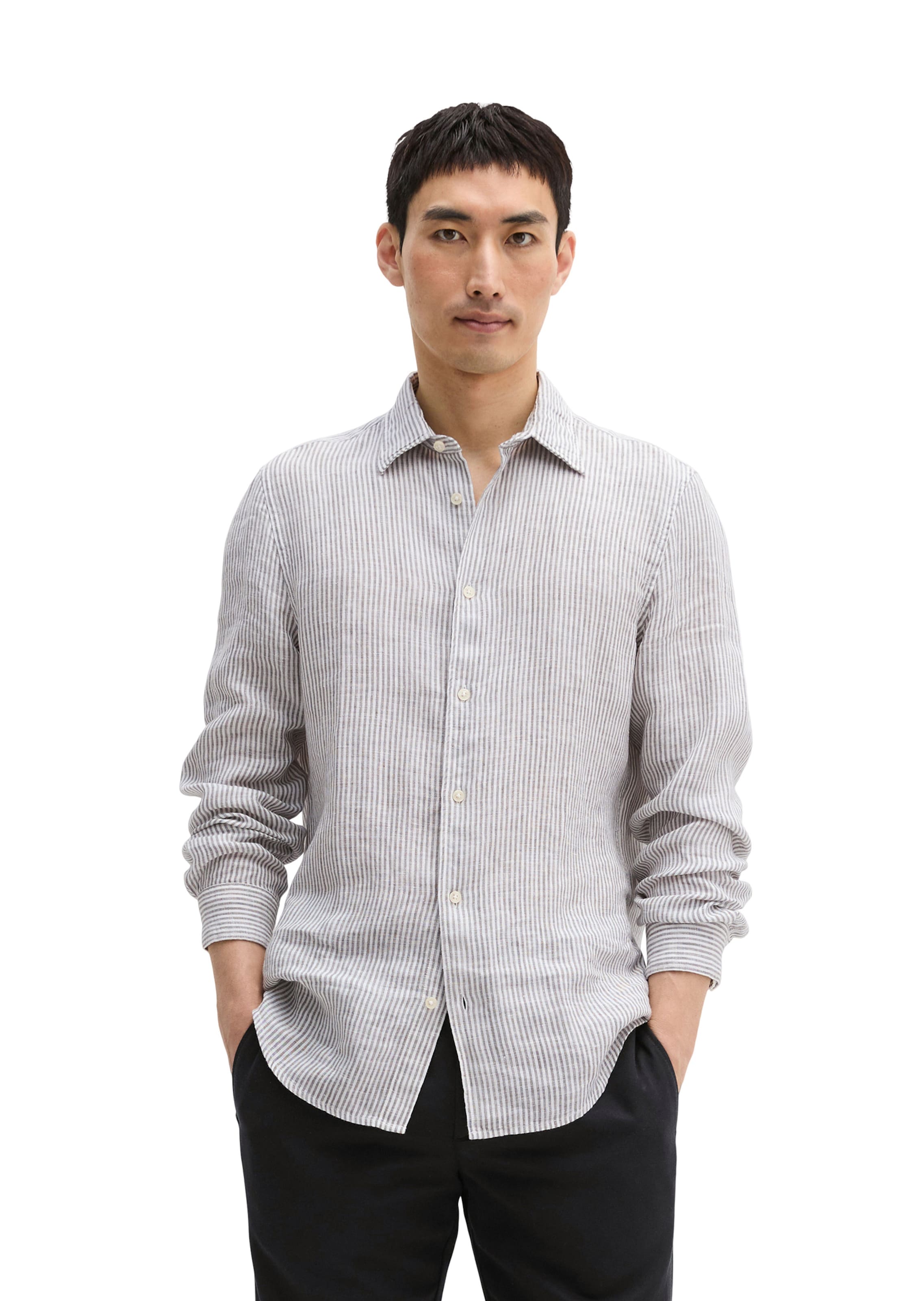 Marc O'Polo Regular fit Button Up Shirt in Grey: front