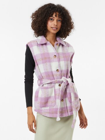 Gilet 'Nellie' PIECES en rose : devant