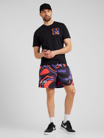 Nike Sportswear Широка кройка Панталон 'CLUB FLOW' в лилав