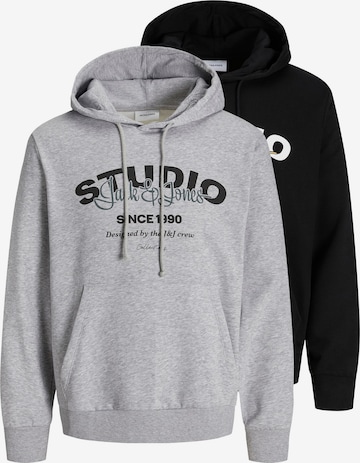 JACK & JONES Collegepaita 'JJYUKI' värissä harmaa: etupuoli