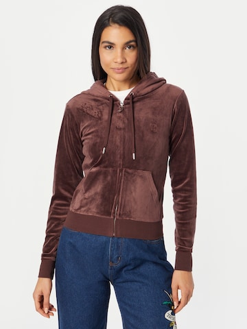 Juicy Couture Sweat jacket 'ROBERTSON' in Brown: front