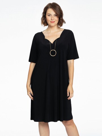 Yoek Dress 'Dolce' in Black: front