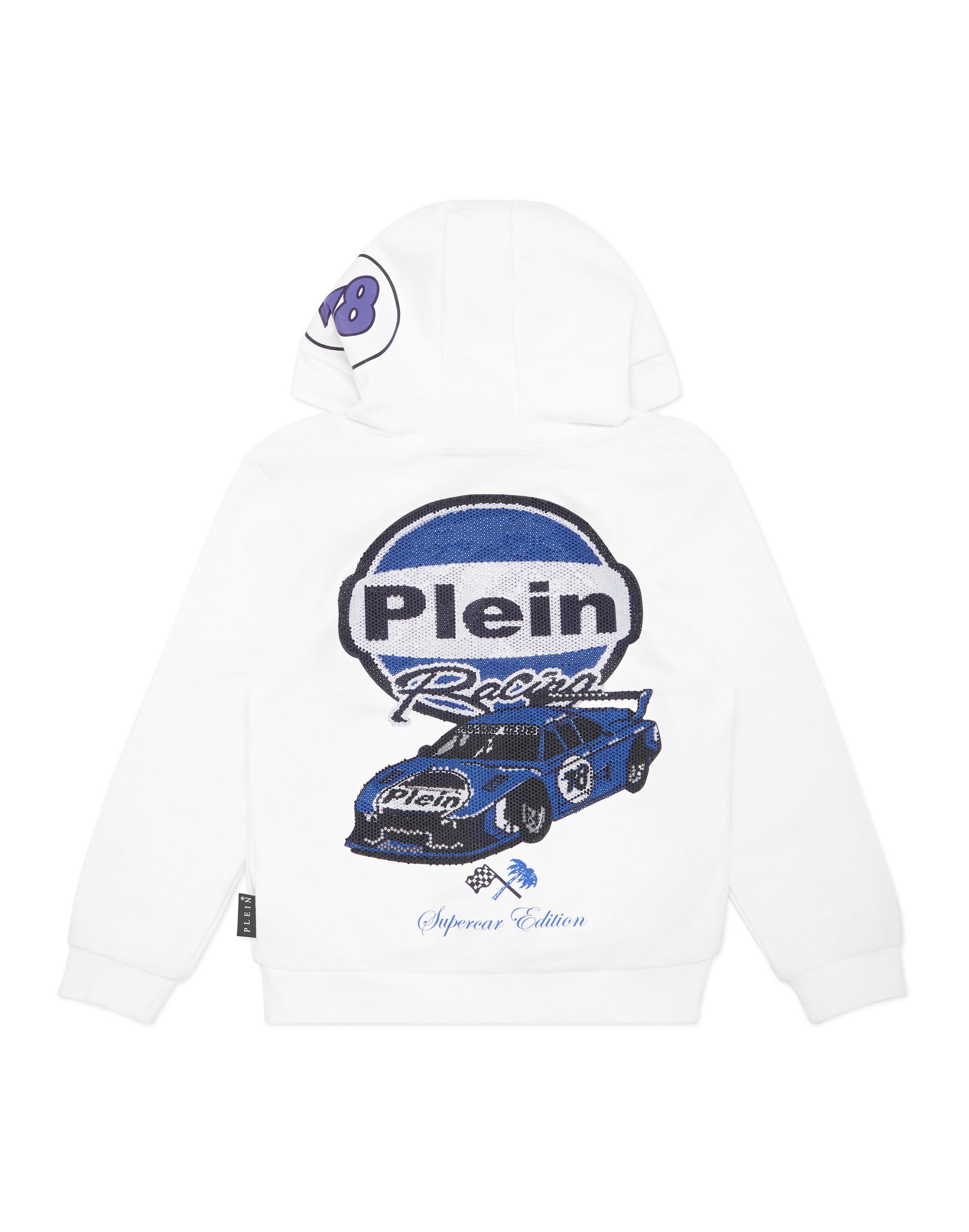 Felpa 'Racing' di Philipp Plein in bianco
