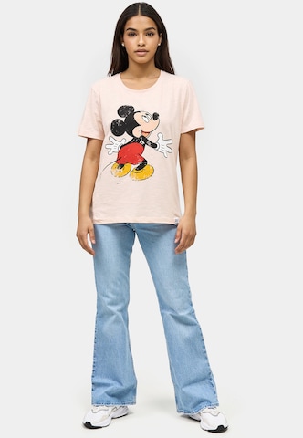 Recovered T-Shirt 'Mickey Mouse Hug' in Pink