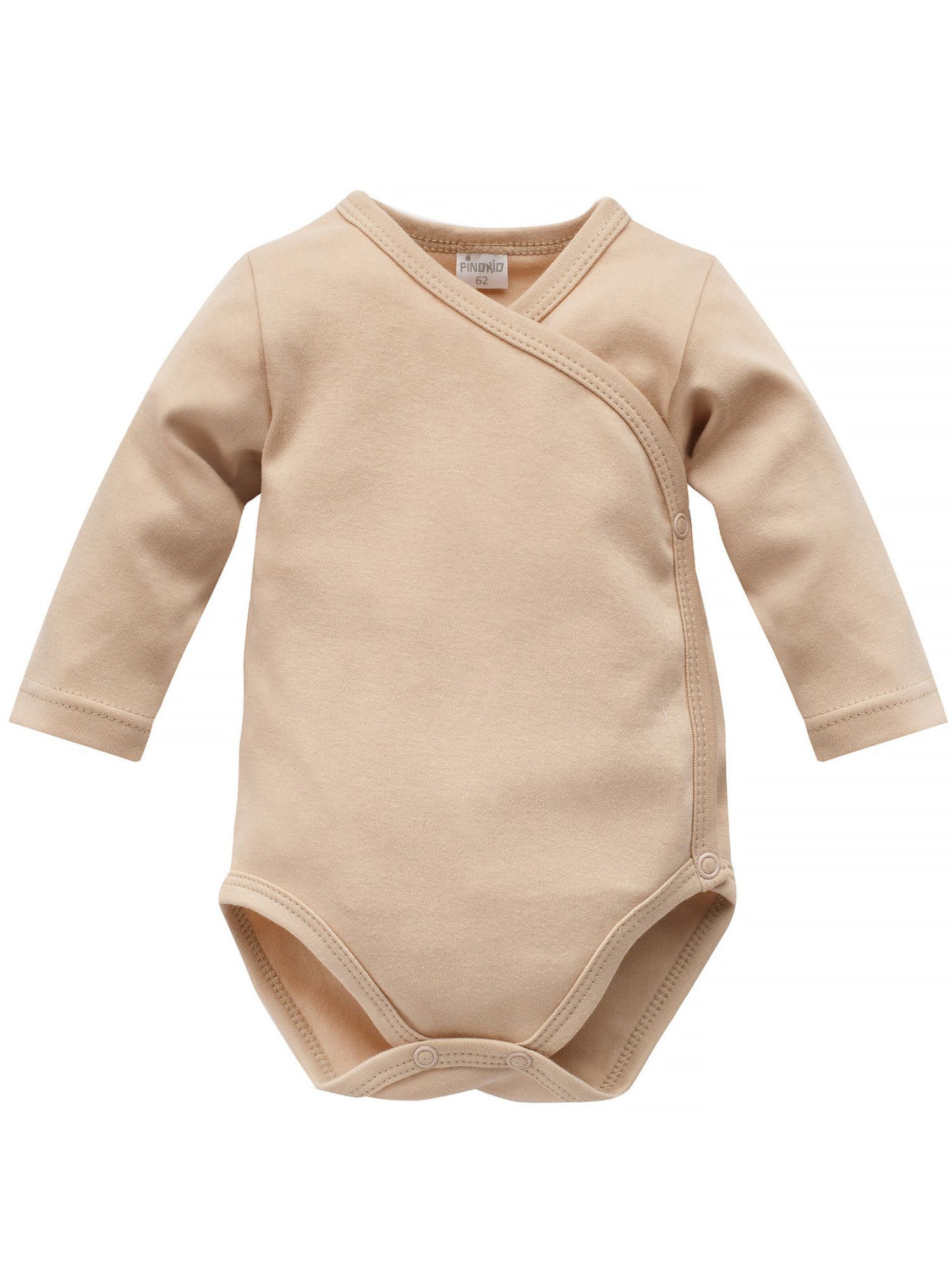 Pinokio Langarmbody 'Lovely Day' in Beige: Vorderseite