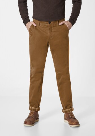 REDPOINT Slimfit Chinohose in Braun: Vorderseite