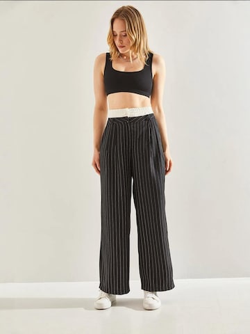 Wide Leg Pantalon Bianco Lucci en noir