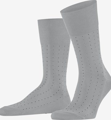 FALKE Socks 'Tiago Dotted Line' in Silver: front