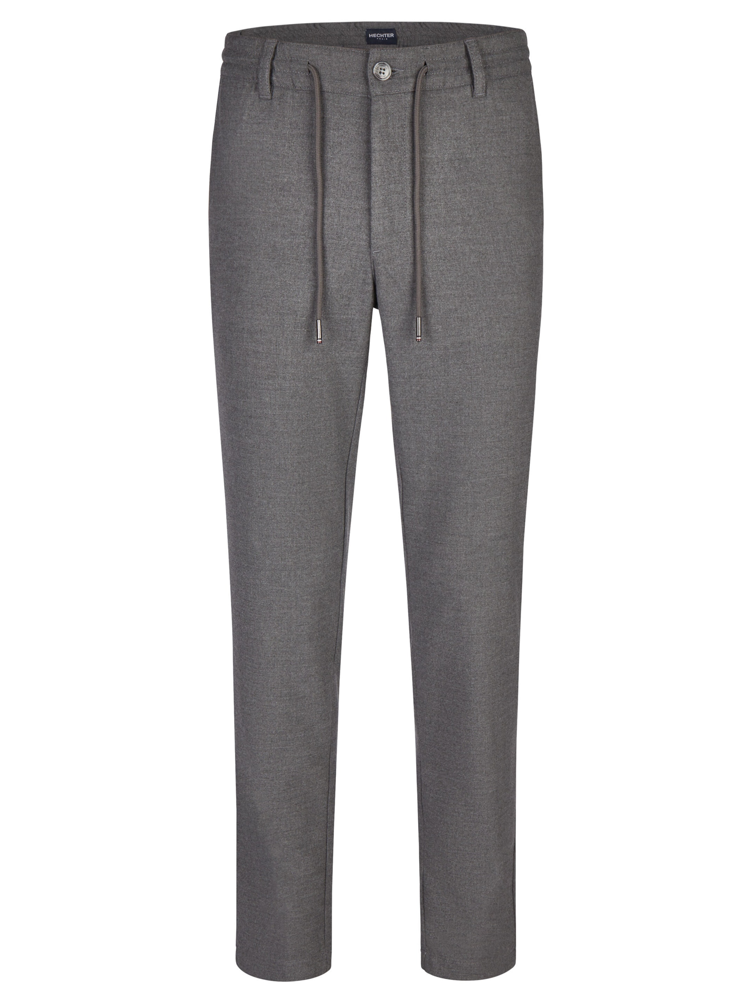 HECHTER PARIS Tapered Trousers in Grey: front