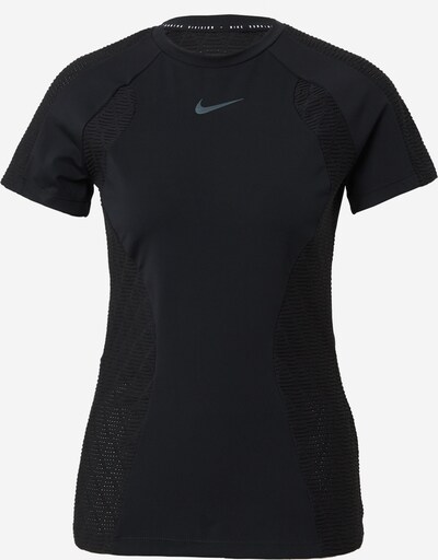 NIKE Functioneel shirt in de kleur Grijs / Zwart, Productweergave