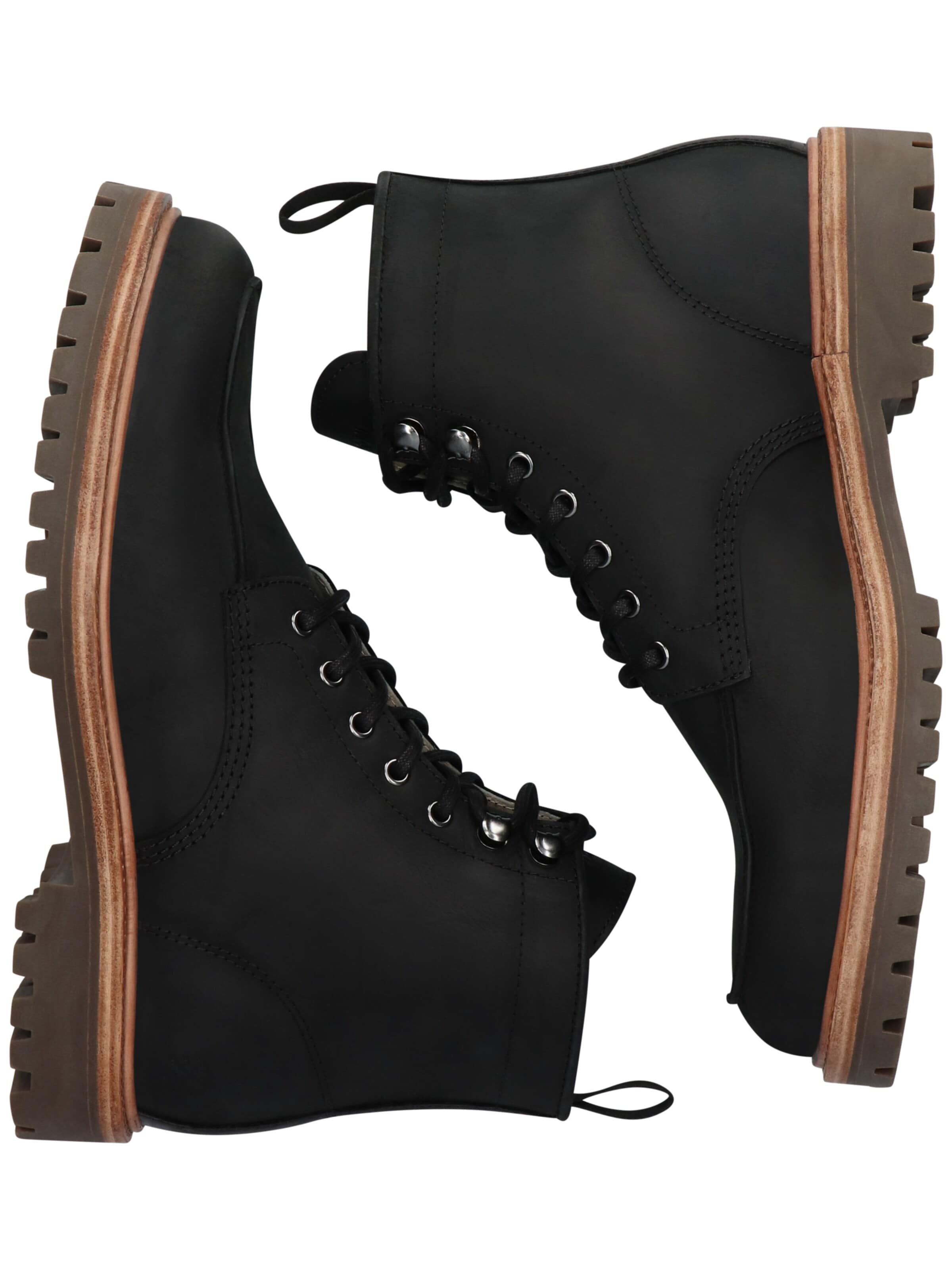BLACKSTONE Lace-up boots 'GASTOWN REDFORD' in Black