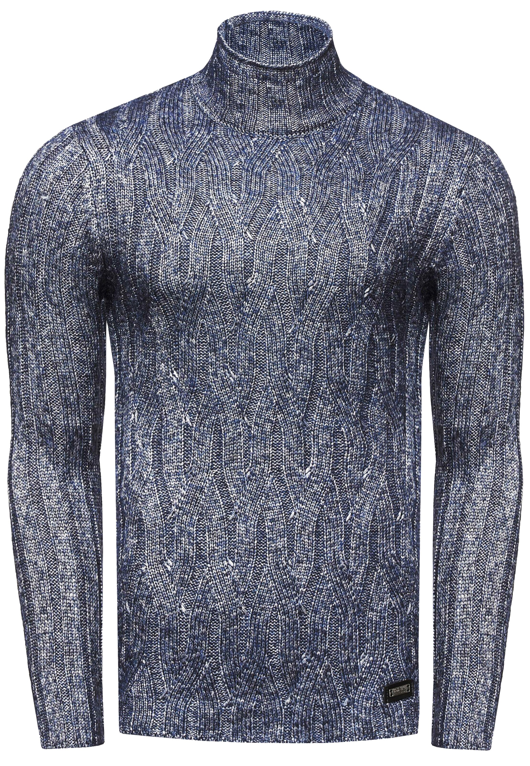 Rusty Neal Pullover in Blau: Vorderseite