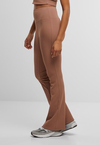 Urban Classicsregular Tajice ' Ladies Flared Leggings Rib ' - smeđa boja
