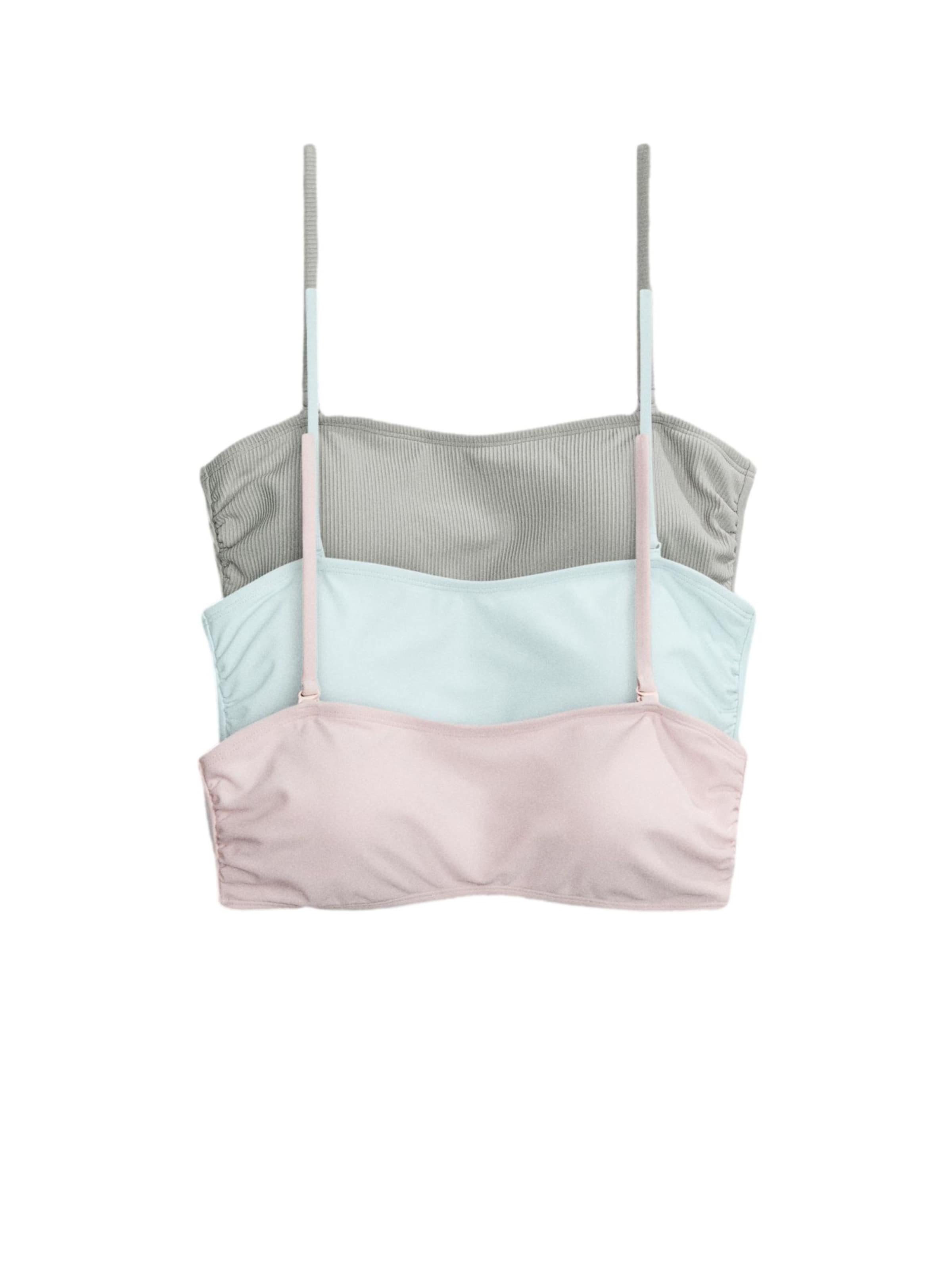 The Set Bustier Bikini felső - kék: elől