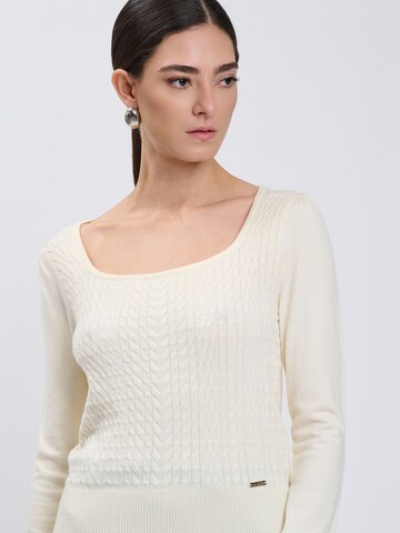 Influencer Pullover in Beige