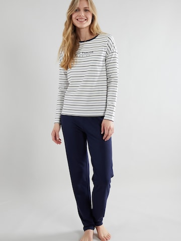 Pijama 'Zaria' de la TOM TAILOR pe albastru: față