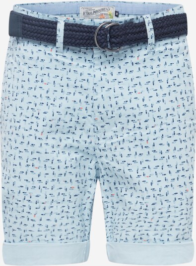 Pantaloni eleganți Petrol Industries pe bleumarin / albastru deschis / portocaliu, Vizualizare produs