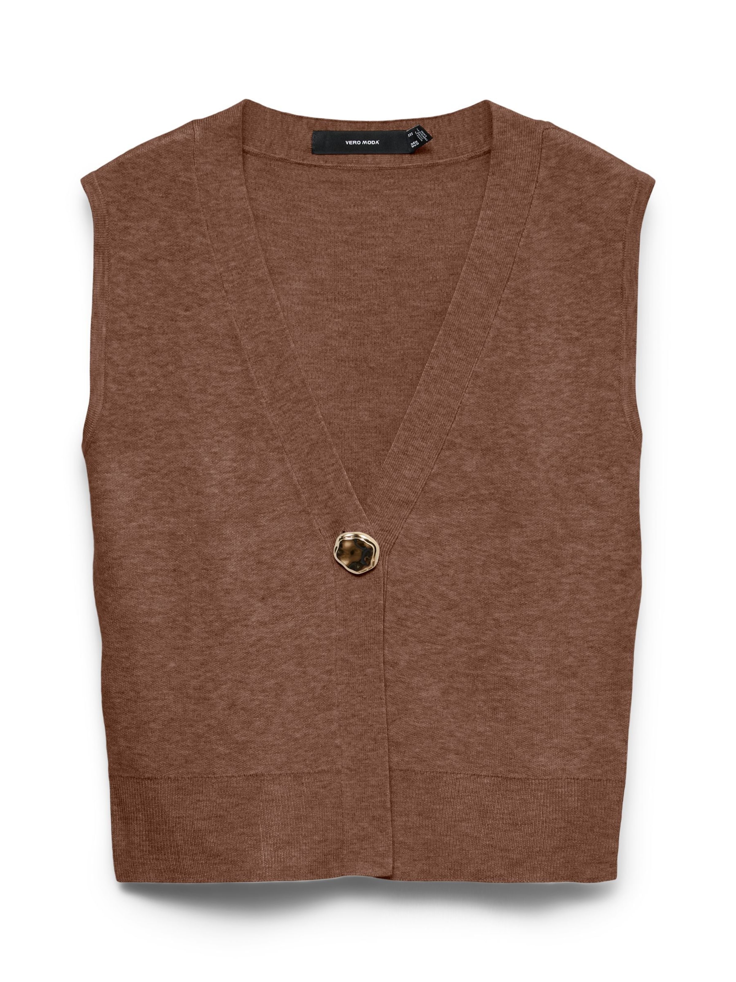 VERO MODA Strikvest 'AGUEDA ' i brun: forside