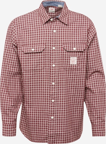 LEVI'S ® - Regular Fit Camisa 'Classic Worker Workwear' em vermelho: frente