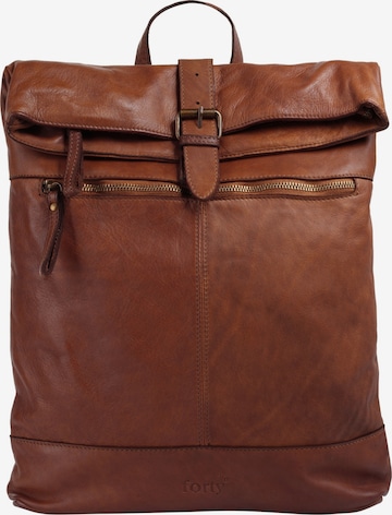 Sac à dos forty° en marron : devant