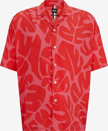 BOSS Regular fit Button Up Shirt in Red: front