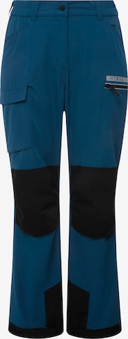 Ulla Popken Regular Athletic Pants in Blue: front